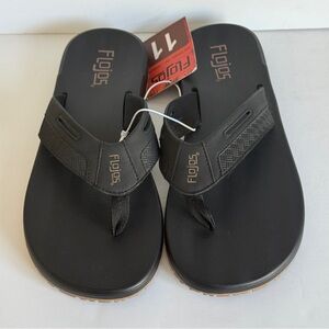 Flojos Men Black Flip Flops NWT Size 11